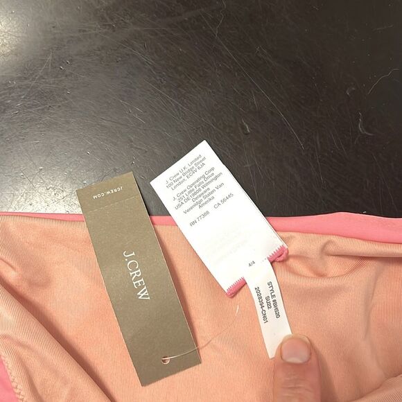 J. Crew NEW curved waist cheeky string bikini bottoms tea rose pink bubblegum - Picture 7 of 10